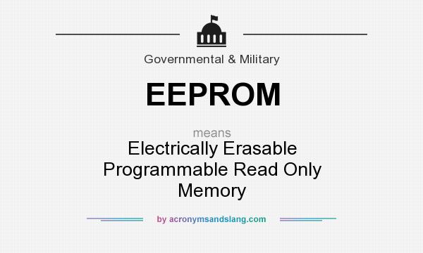 What does EEPROM mean? It stands for Electrically Erasable Programmable Read Only Memory