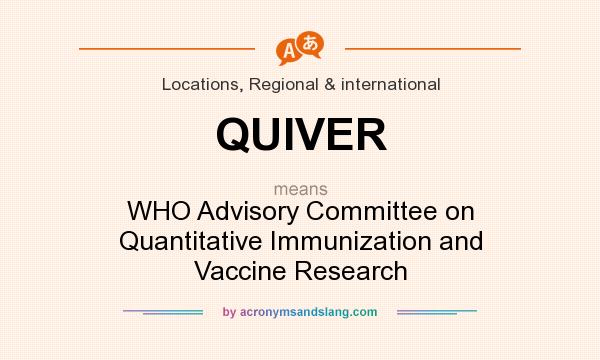 What does QUIVER mean? It stands for WHO Advisory Committee on Quantitative Immunization and Vaccine Research