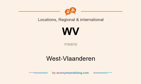 What does WV mean? It stands for West-Vlaanderen