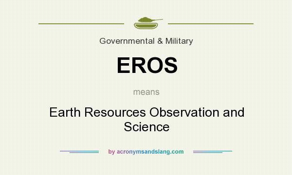 What does EROS mean? It stands for Earth Resources Observation and Science