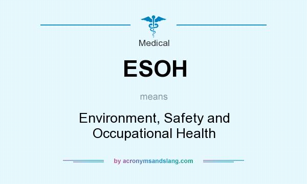 What does ESOH mean? It stands for Environment, Safety and Occupational Health