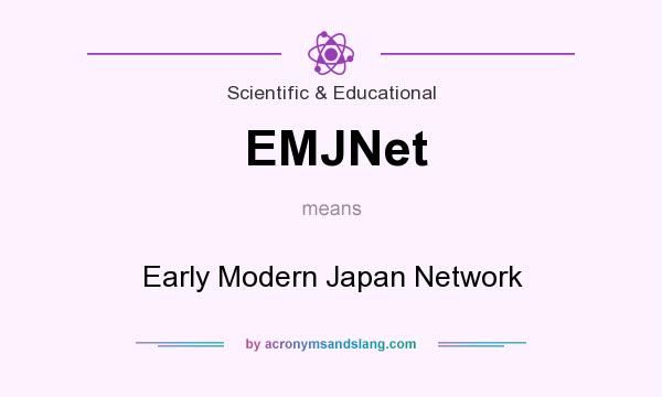 What does EMJNet mean? It stands for Early Modern Japan Network