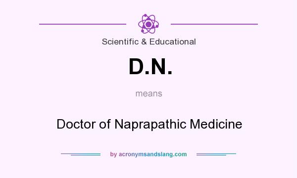 What does D.N. mean? It stands for Doctor of Naprapathic Medicine