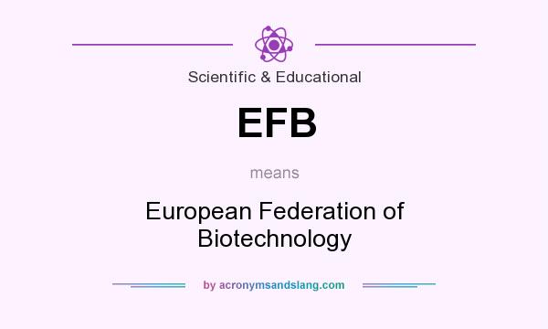What does EFB mean? It stands for European Federation of Biotechnology