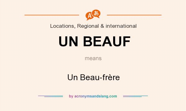 What does UN BEAUF mean? It stands for Un Beau-frère