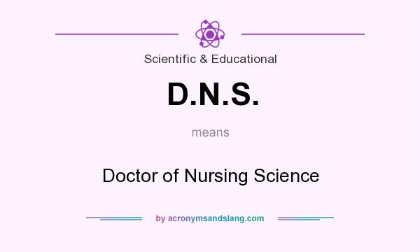 What does D.N.S. mean? It stands for Doctor of Nursing Science