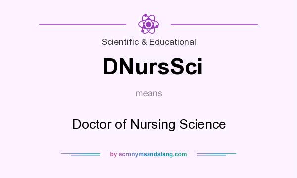 What does DNursSci mean? It stands for Doctor of Nursing Science