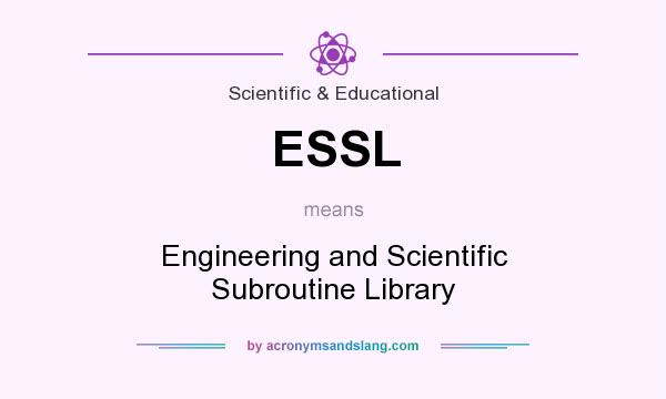 What does ESSL mean? It stands for Engineering and Scientific Subroutine Library