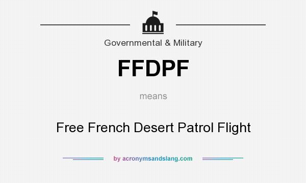 What does FFDPF mean? It stands for Free French Desert Patrol Flight
