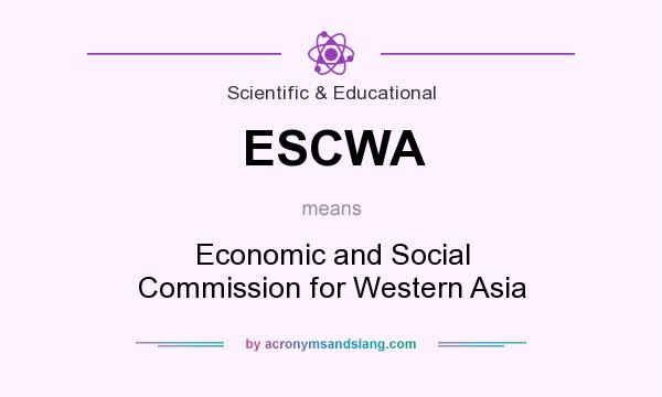 What does ESCWA mean? It stands for Economic and Social Commission for Western Asia