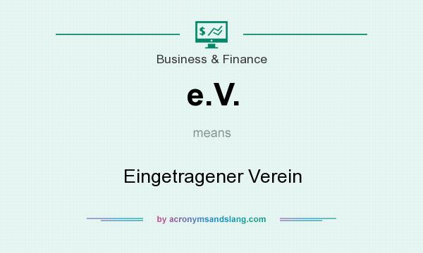 What does e.V. mean? It stands for Eingetragener Verein