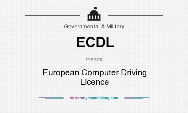 What does ECDL mean? It stands for European Computer Driving Licence