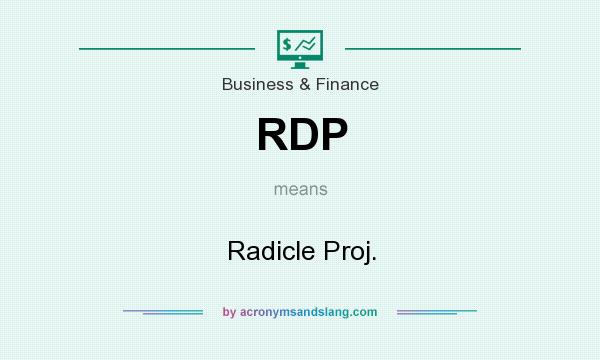What does RDP mean? It stands for Radicle Proj.