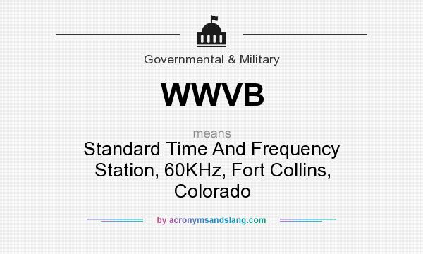 What does WWVB mean? It stands for Standard Time And Frequency Station, 60KHz, Fort Collins, Colorado