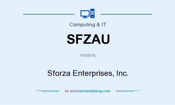 What does SFZAU mean? It stands for Sforza Enterprises, Inc.