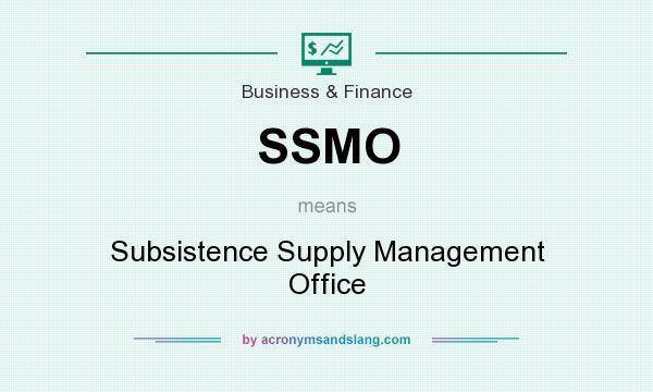 What does SSMO mean? It stands for Subsistence Supply Management Office