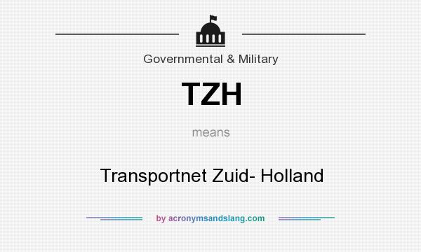 What does TZH mean? It stands for Transportnet Zuid- Holland