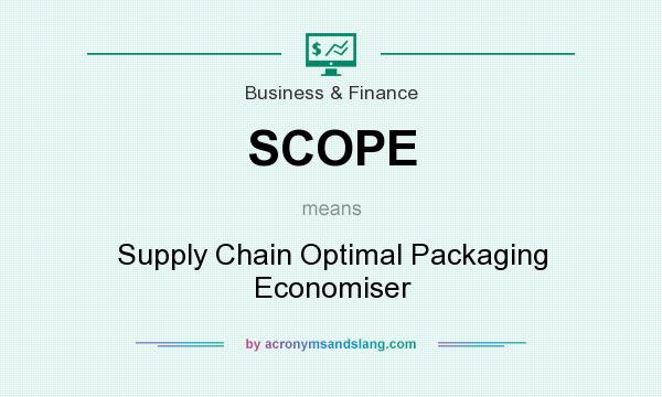 What does SCOPE mean? It stands for Supply Chain Optimal Packaging Economiser