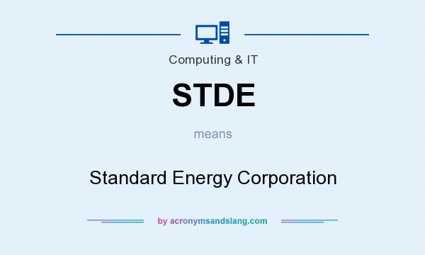 What does STDE mean? It stands for Standard Energy Corporation