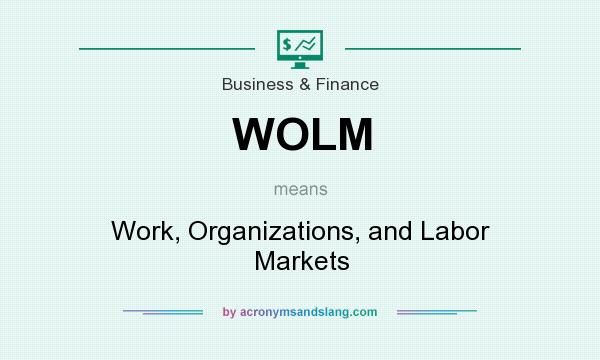 What does WOLM mean? It stands for Work, Organizations, and Labor Markets