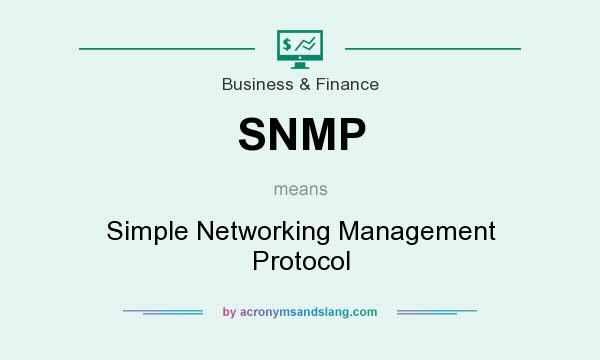 What does SNMP mean? It stands for Simple Networking Management Protocol