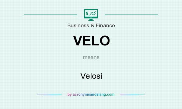 What does VELO mean? It stands for Velosi