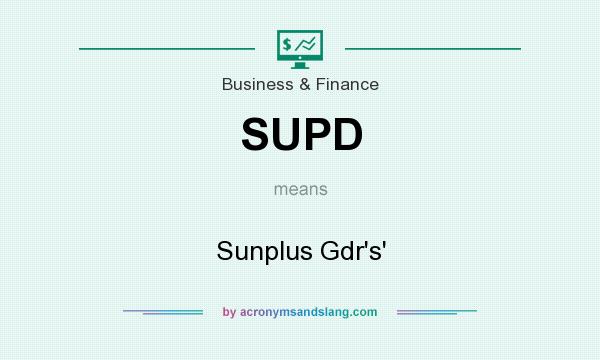 What does SUPD mean? It stands for Sunplus Gdr`s`