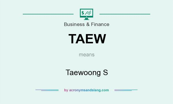 What does TAEW mean? It stands for Taewoong S
