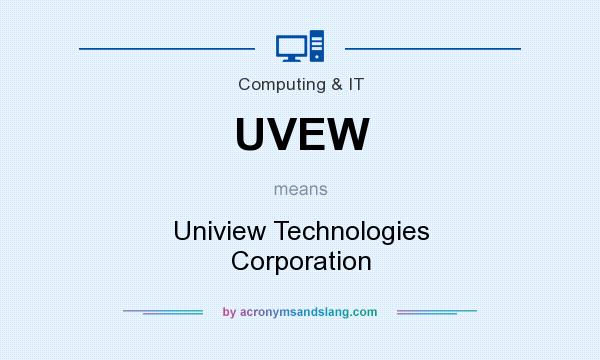 What does UVEW mean? It stands for Uniview Technologies Corporation