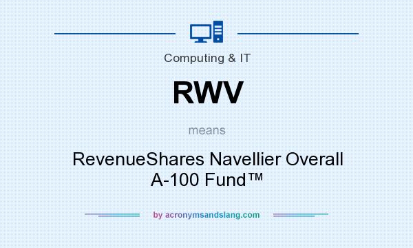 What does RWV mean? It stands for RevenueShares Navellier Overall A-100 Fund™