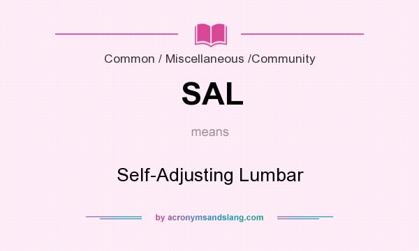 What does SAL mean? It stands for Self-Adjusting Lumbar