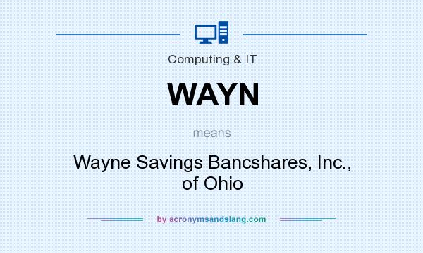 What does WAYN mean? It stands for Wayne Savings Bancshares, Inc., of Ohio