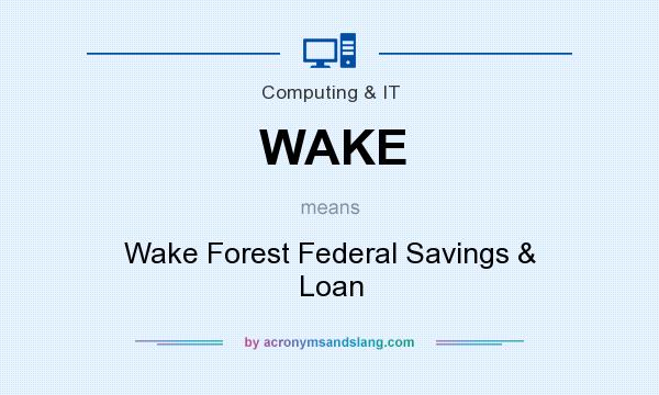 What does WAKE mean? It stands for Wake Forest Federal Savings & Loan