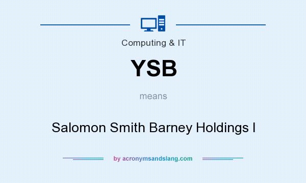What does YSB mean? It stands for Salomon Smith Barney Holdings I