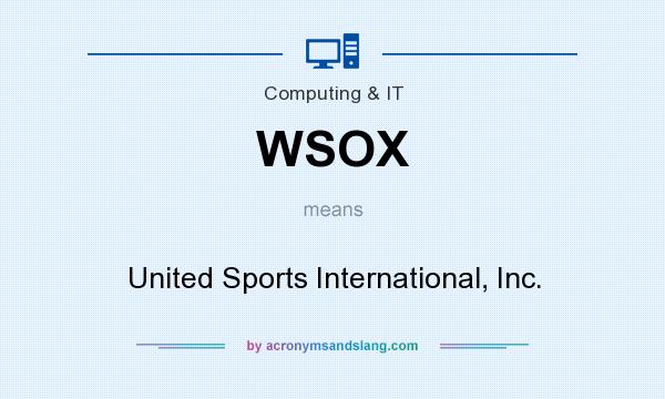 What does WSOX mean? It stands for United Sports International, Inc.