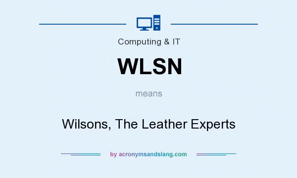 What does WLSN mean? It stands for Wilsons, The Leather Experts