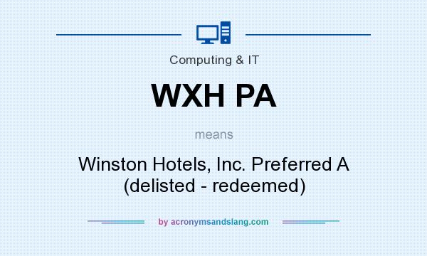 What does WXH PA mean? It stands for Winston Hotels, Inc. Preferred A (delisted - redeemed)