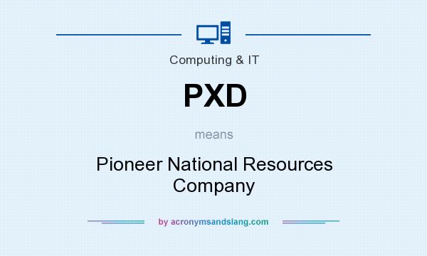 What does PXD mean? It stands for Pioneer National Resources Company