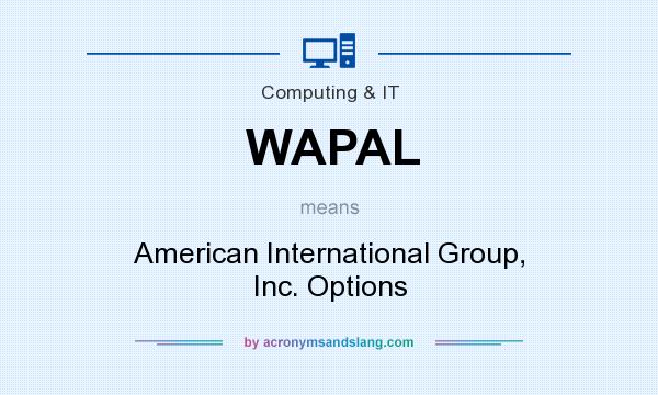 What does WAPAL mean? It stands for American International Group, Inc. Options