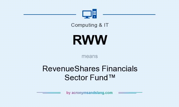 What does RWW mean? It stands for RevenueShares Financials Sector Fund™