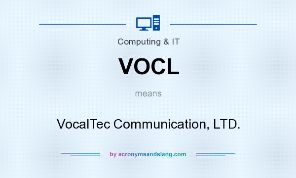 What does VOCL mean? It stands for VocalTec Communication, LTD.