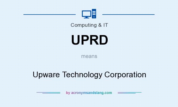 What does UPRD mean? It stands for Upware Technology Corporation