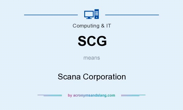 What does SCG mean? It stands for Scana Corporation
