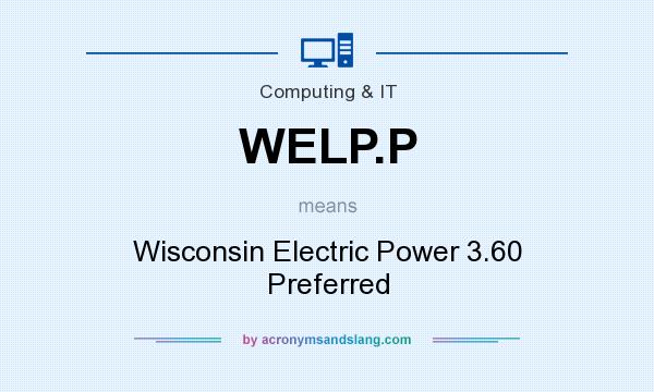 What does WELP.P mean? It stands for Wisconsin Electric Power 3.60 Preferred