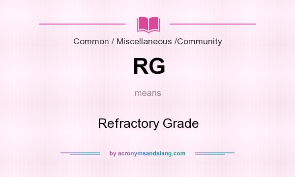 What does RG mean? It stands for Refractory Grade