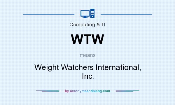 What does WTW mean? It stands for Weight Watchers International, Inc.