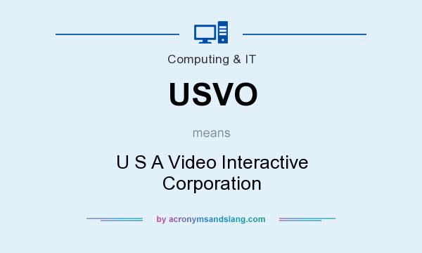 What does USVO mean? It stands for U S A Video Interactive Corporation