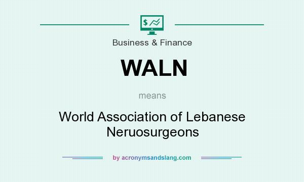 What does WALN mean? It stands for World Association of Lebanese Neruosurgeons