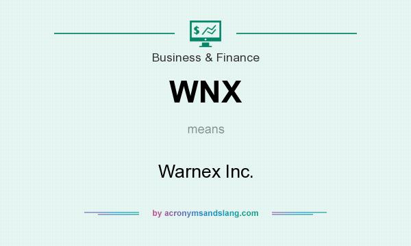 What does WNX mean? It stands for Warnex Inc.
