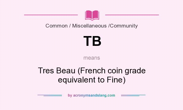 What does TB mean? It stands for Tres Beau (French coin grade equivalent to Fine)